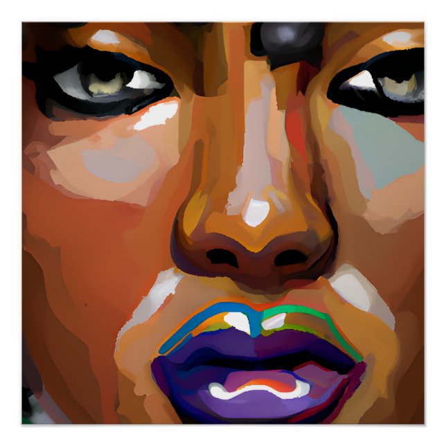 Pôster Mulheres negras inspiradoras rainhas negras positi (Frente)