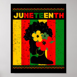 Poster Mulheres negras orgulho do juneteenth mulheres his