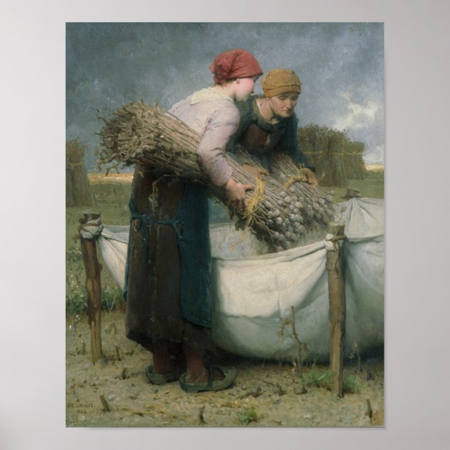 Pôster Mulheres no campo, 1882 (Frente)
