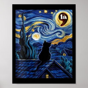 Poster Mulheres no Halloween Stareen Negra Negra Gato Vír