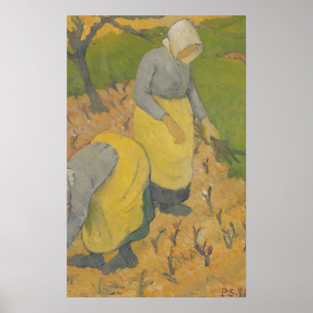 Poster Mulheres no Vineyard, 1890 (Frente)