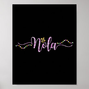 Poster Mulheres Nola Carnaval de Mardi Gras Mardi