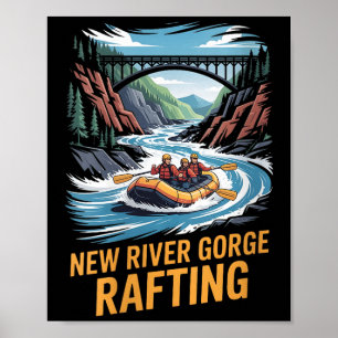 Poster Mulheres Nova Gorge do Rio Rafando Whitewater Kaya