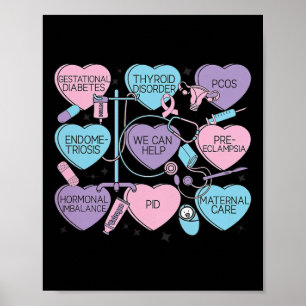 Poster Mulheres Obstetrícia Dia dos Namorados Enfermeira