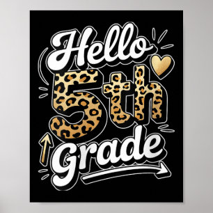 Poster Mulheres Olá 5ª Quinta Série Professora de Leopard