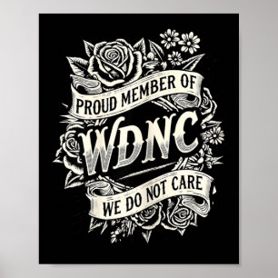 Poster Mulheres orgulhosas wdnc não nos importamos citaçõ