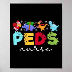 Poster Mulheres Peds Natal Enfermeiras Enfermeiras Xmas P
