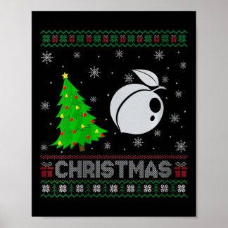 Poster Mulheres Pêssegam Árvore Xmas Iluminando Fúria De