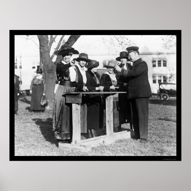 Pôster Mulheres Policiais e Armas 1914 (Frente)