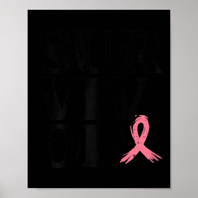 Poster Mulheres que conhecem o Cancer da frança cor-de-ro (Frente)