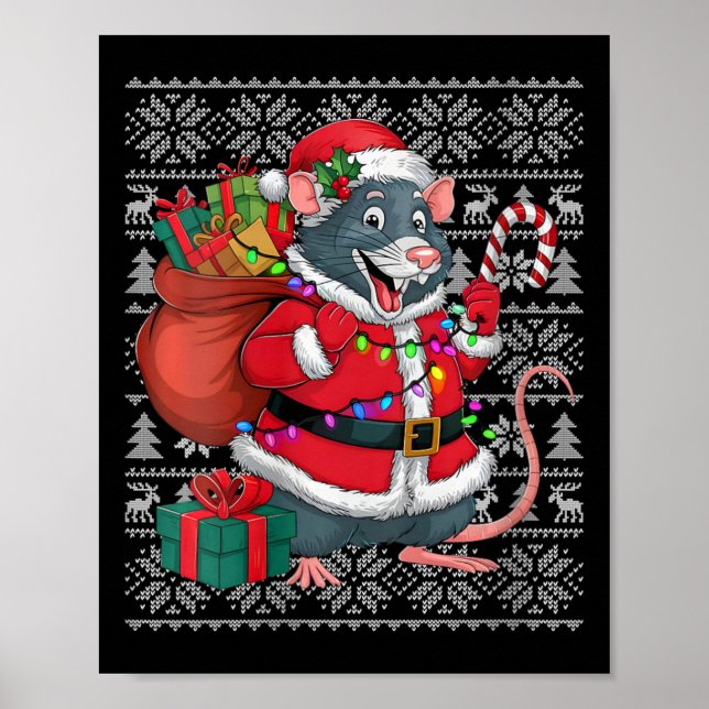 Poster Mulheres Rat Xmas Estilo de Sweet Papais noeis Rat (Frente)
