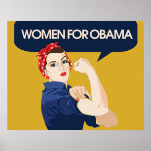 Poster Mulheres Retro em Obama