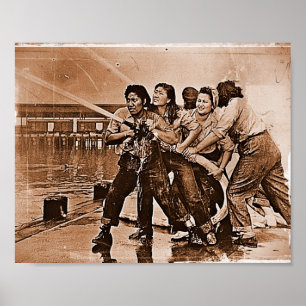 Pôster Mulheres sapadores-bombeiros Pearl Harbor o 7 de