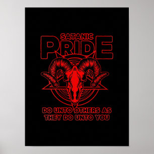 Poster Mulheres Satanás do Orgulho Satânico Satã de Ca