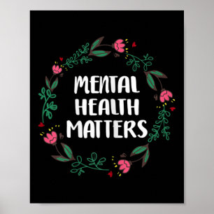 Poster Mulheres Saúde Mental Sensibilização Prevenção do