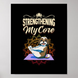 Poster Mulheres Shih Tzu Funny Yoga Design