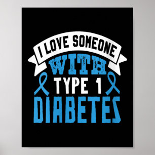 Poster Mulheres Tipo 1 Diabetes Adoram Diabetes Juvenis A
