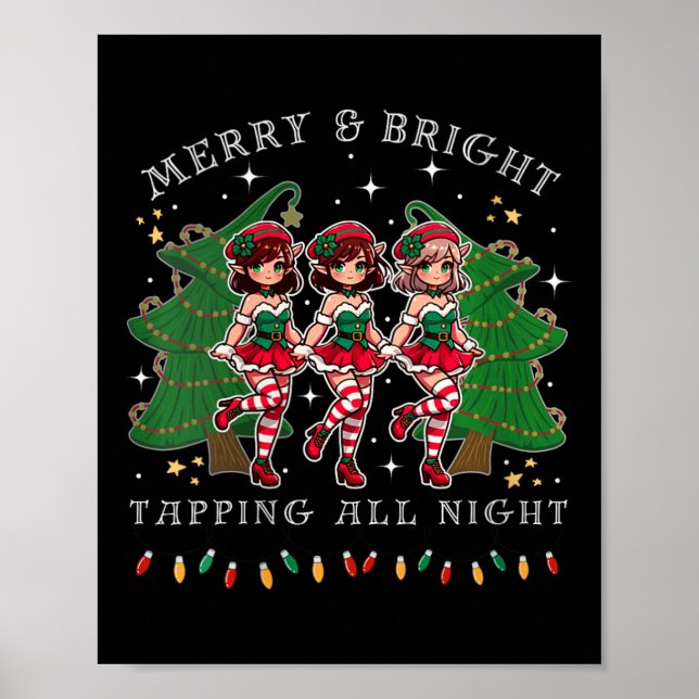 Poster Mulheres Tocam Dança E Sejam Feliz Dançarina De Na (Frente)