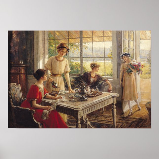 Pôster Mulheres Tomando Chá (Frente)