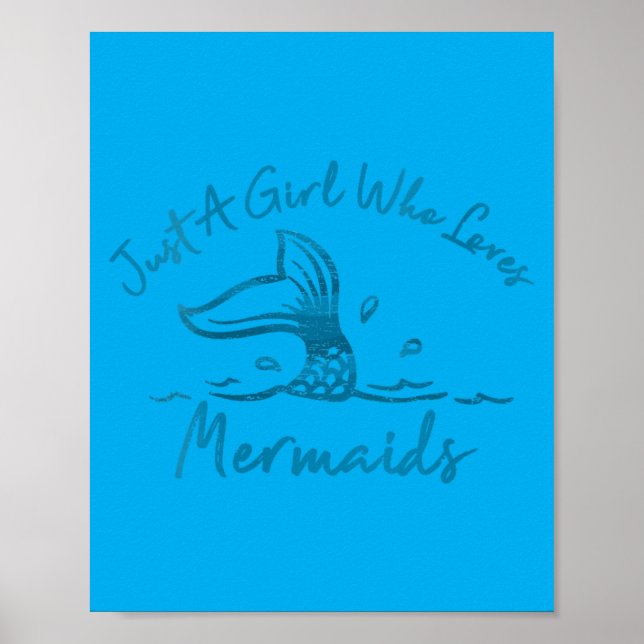 Poster Mulheres Uma Menina Que Ama Mermaids Cauda De Peix (Frente)