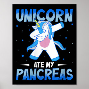 Poster Mulheres Unicorn Ate My Pancreas V-neck