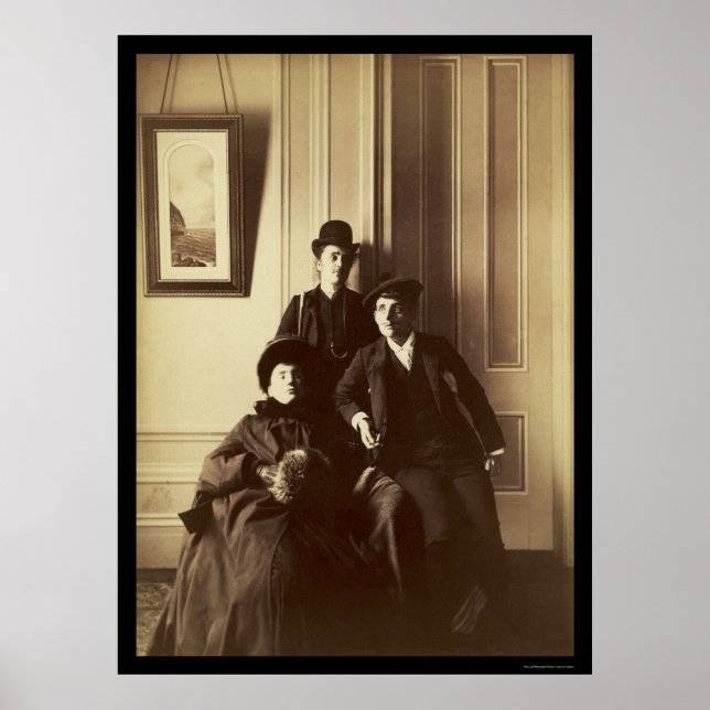 Pôster Mulheres Vestidas como Homens 1895 (Frente)