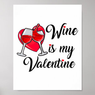 Poster Mulheres Vinho É Meu Vinho De Valentim Amantes De