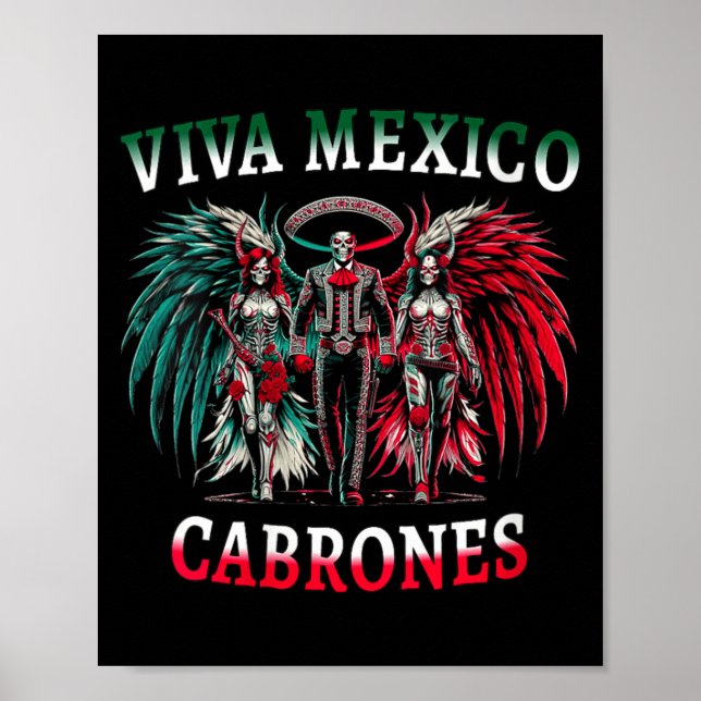 Poster Mulheres Viva México Dia De Los Muertos - Dia Dos (Frente)