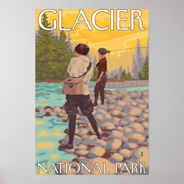 Poster Mulheres voam - Parque Nacional Glacier, MT (Frente)