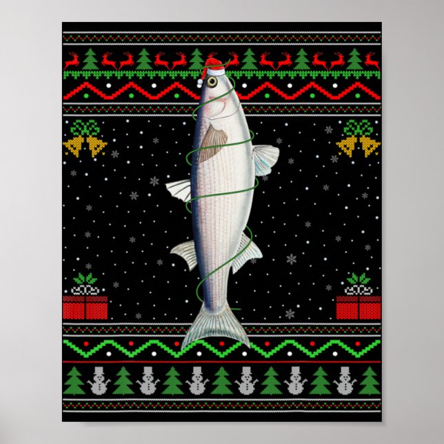 Poster Mullet Fish Lover Matching Ugly Mullet Christmas T (Frente)