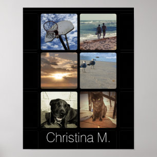 Pôster Multi colagem feita sob encomenda da imagem do