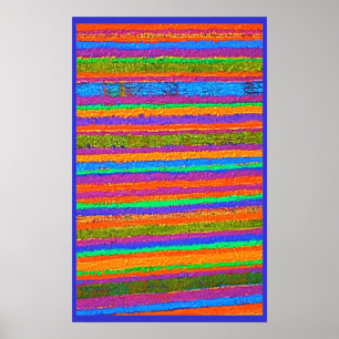 Poster Multi-Colorido das listras