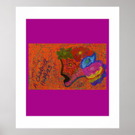 Poster Multicolored Fish Pattern