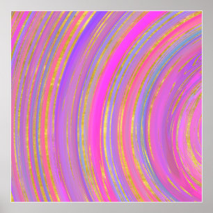Poster Multicor e Dourado