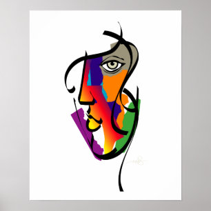 Poster Multicultural Woman Print