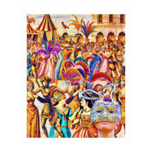 Multidão celebrando carnaval