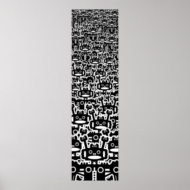 Pôster Multidão de robôs (Frente)