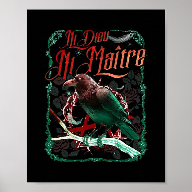 Poster Multidão Nem Deus Nem Mestre Declaração Nenhum Deu (Frente)