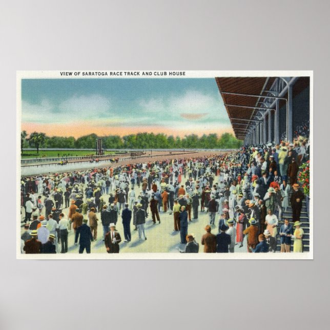 Poster Multidões em Saratoga Race Track & Clubhouse (Frente)