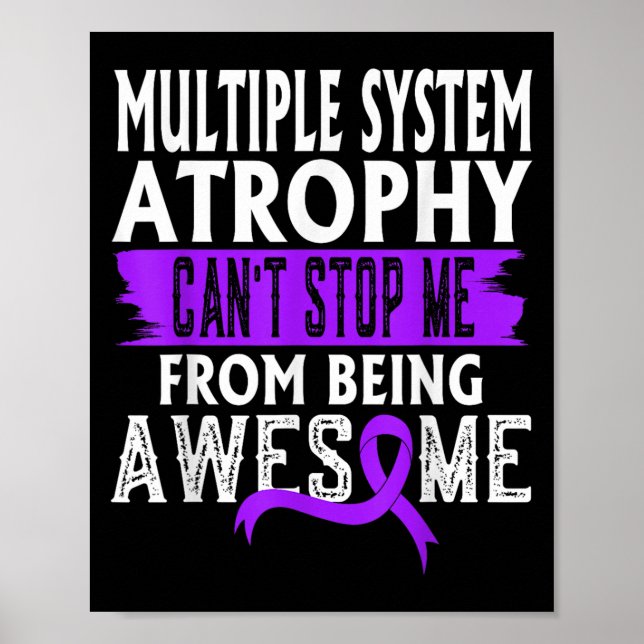 Poster Multiple System Atrophy Msa Awareness Can't Stop M (Frente)