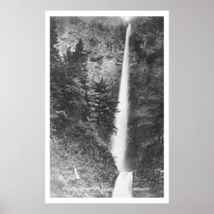 Pôster Multnomah Falls, Columbia Gorge, Oregon Vintage
