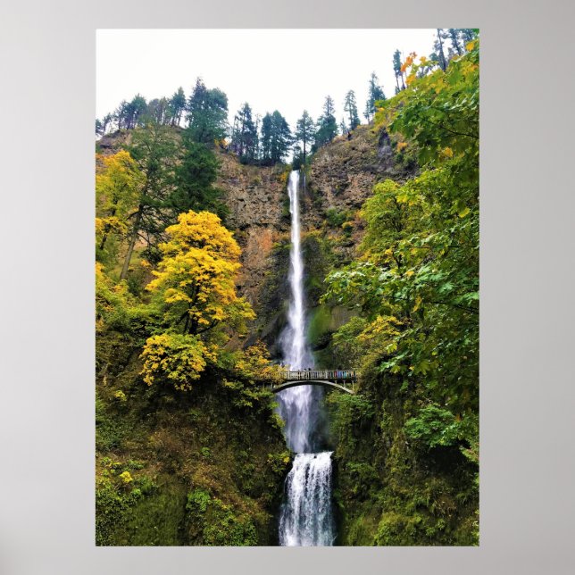 Poster Multnomah Falls, Columbia River Gorge, Oregon (Frente)