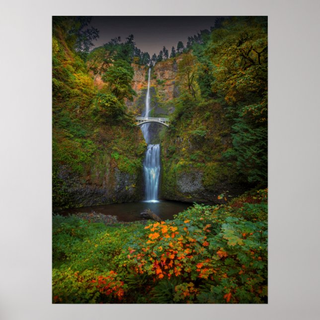 Poster Multnomah Falls | Columbia River Gorge, Oregon (Frente)