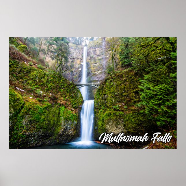 Poster Multnomah Falls, Columbia River Gorge, Oregon (Frente)