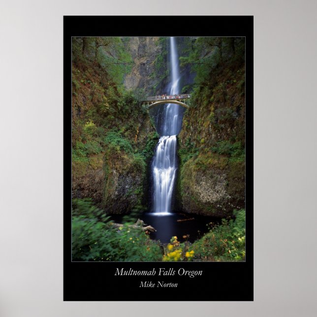 Poster Multnomah Falls Oregon (Frente)