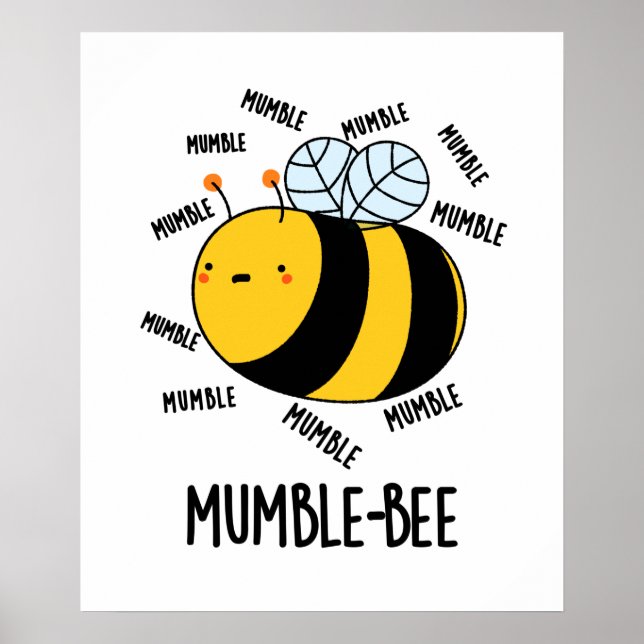 Poster Mumble Bee Engraçado Insetos (Frente)