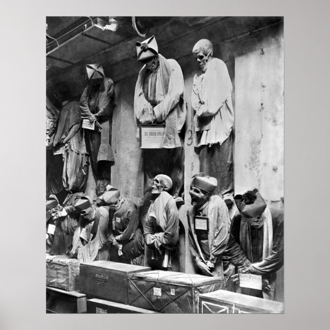 Pôster Múmias de catacumba em Palermo, Itália (Frente)