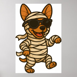 Poster Mummy do Halloween Clipart PNG, fofinha