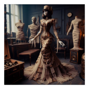 Pôster Mummy Queen Steampunk Victorian Gothic