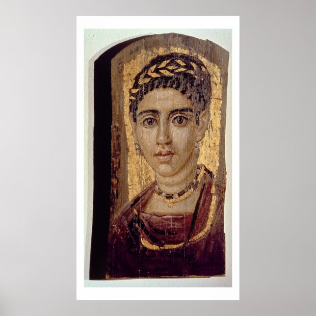 Pôster Mummy Retrato de uma Mulher, de Fayum, Romano-Egit (Frente)